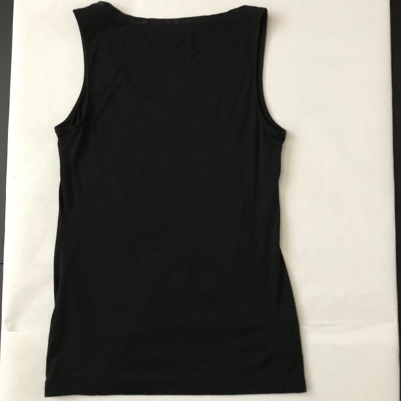 TWO Banana Republic "Luxe Touch" Satin Lined Scoop Neck Tank Gray XS and Black S - Picture 8 of 13
